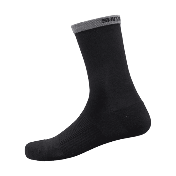 Meia Ciclismo de Compreensão Shimano Cano Alto Preto