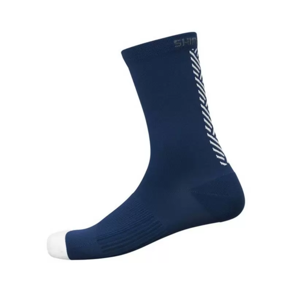 Meia Ciclismo de Compreensão Shimano Cano Alto Azul