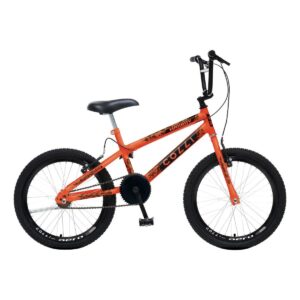 Bicicleta Infantil Masculina aro 20 Colli Max Boy Cross Laranja Neon