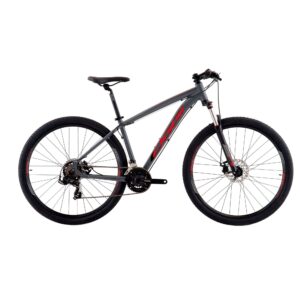 Bicicleta Oggi Hacker Mountain Bike Grafite Vermelho Preto