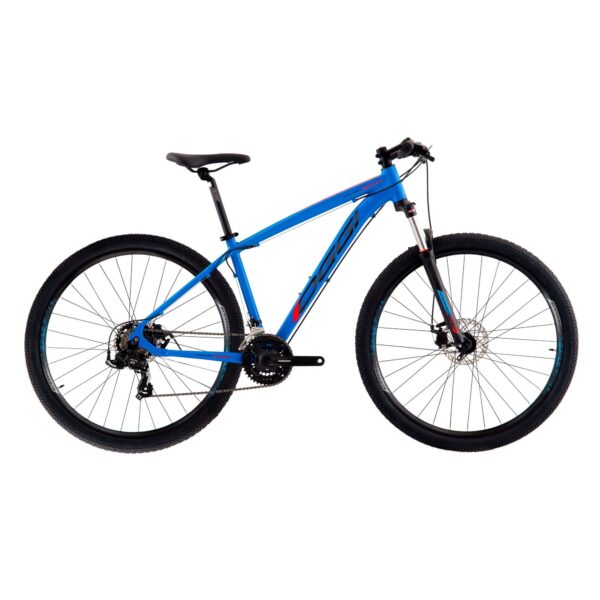 Bicicleta Oggi Hacker Sport Mountain Bike Azul Vermelho Preto