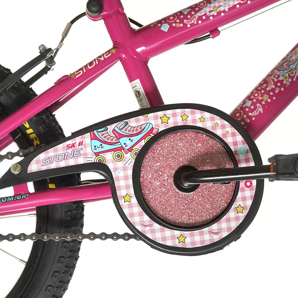 Bicicleta Infantil Aro 16 Stone SK-II Feminina Pink Rosa - Imagem 4