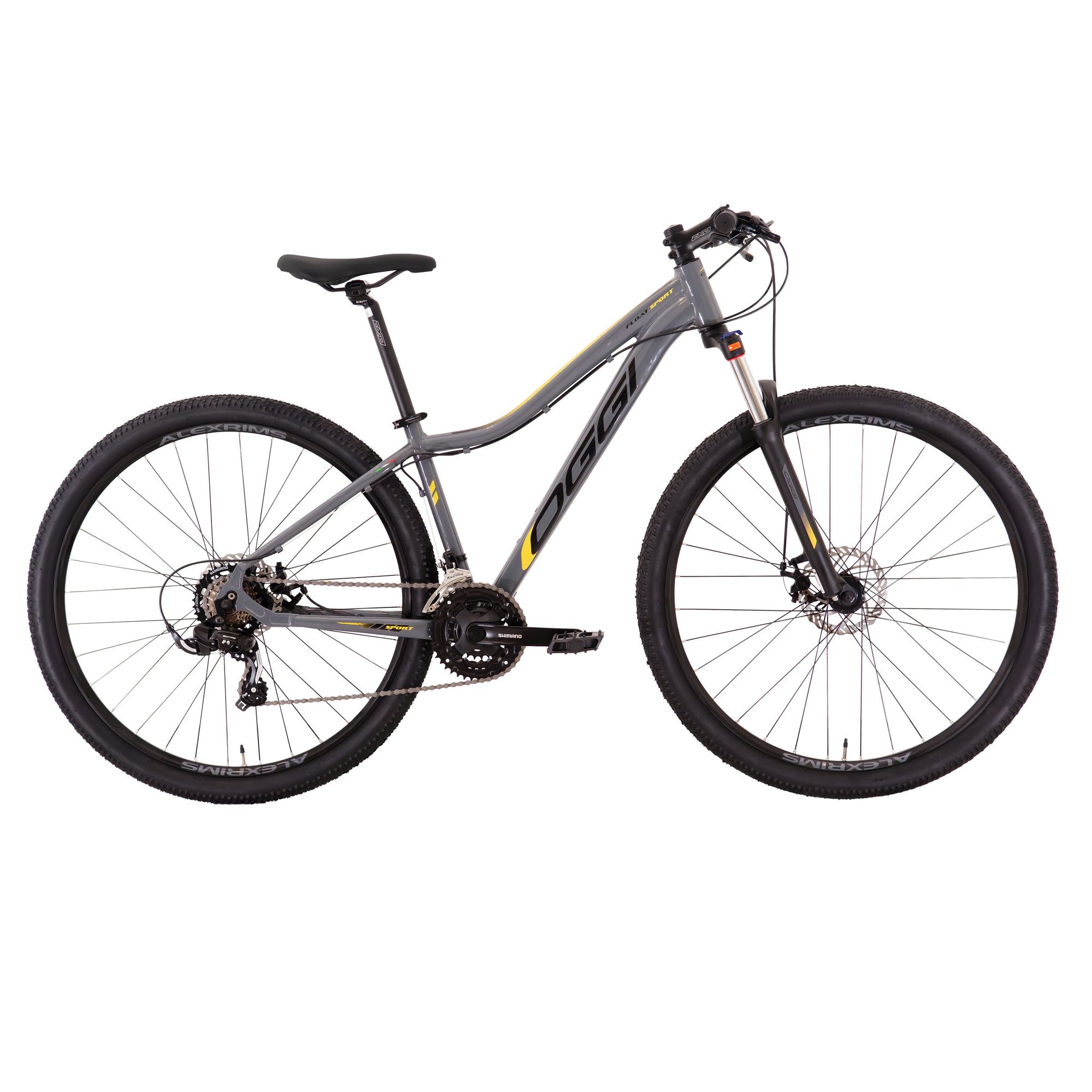 Bicicleta Oggi Float Sport Tourney Aro 29 Tamanho 15,5 21 Velocidades Grafite Preto Amarelo